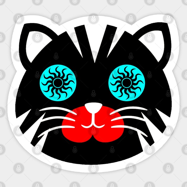 scary caty Sticker by graphicganga